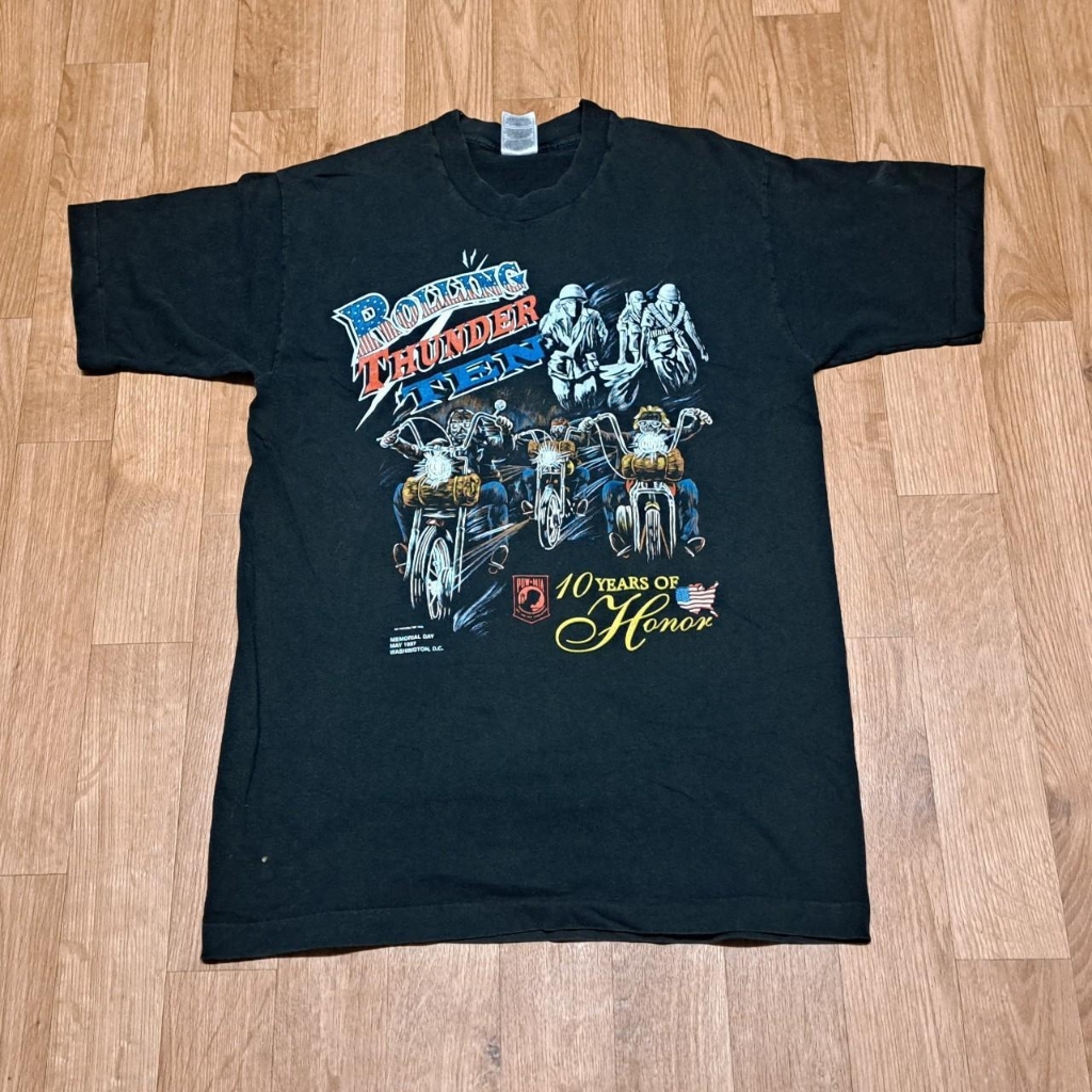 Vintage 90’s Rolling Thunder Brothers In The Wind Graphic Shirt Men’s Large